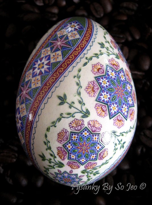 Ring Around The Rosie Ukrainian Easter Egg Pysanky By So Jeo